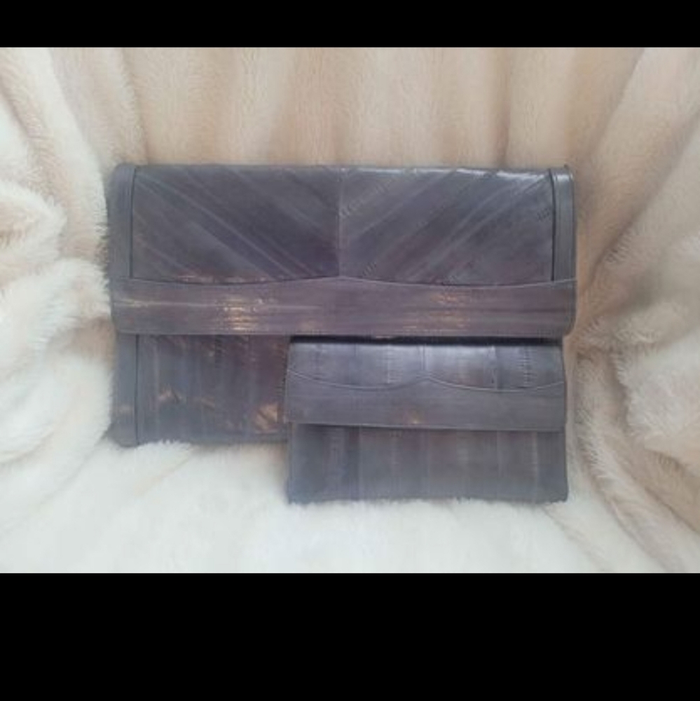 80's Vintage Clutch and Wallet